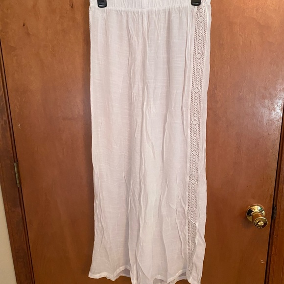 Flowy boho white gauzy pants - Picture 2 of 6